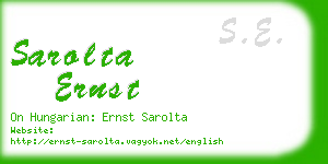 sarolta ernst business card